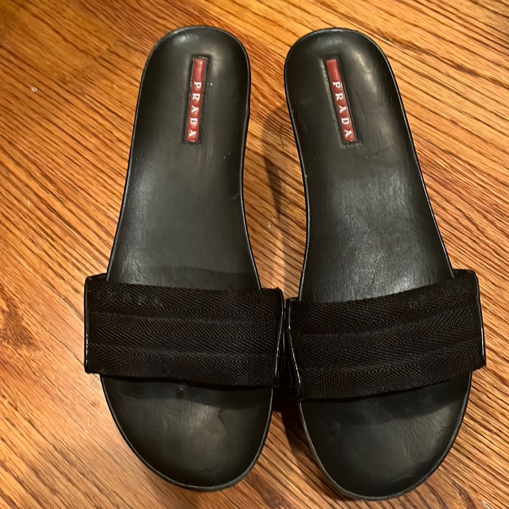 Black Prada Wedges